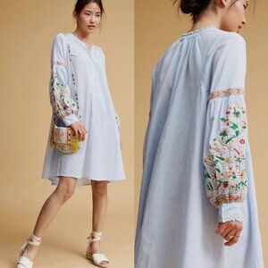 Antik Batik Embroidered Cotton Summer Dress Sz M